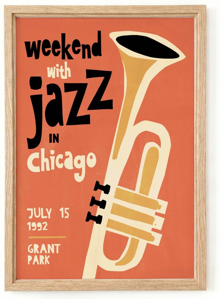 Jazz Chicago Trumpet Poster
