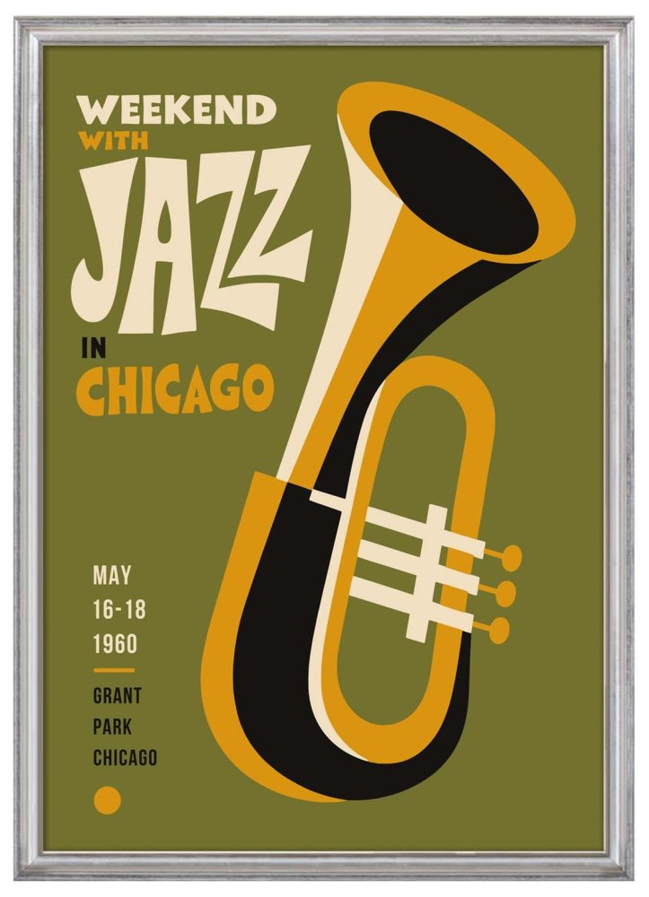 Jazz Chicago Tuba Wall Print