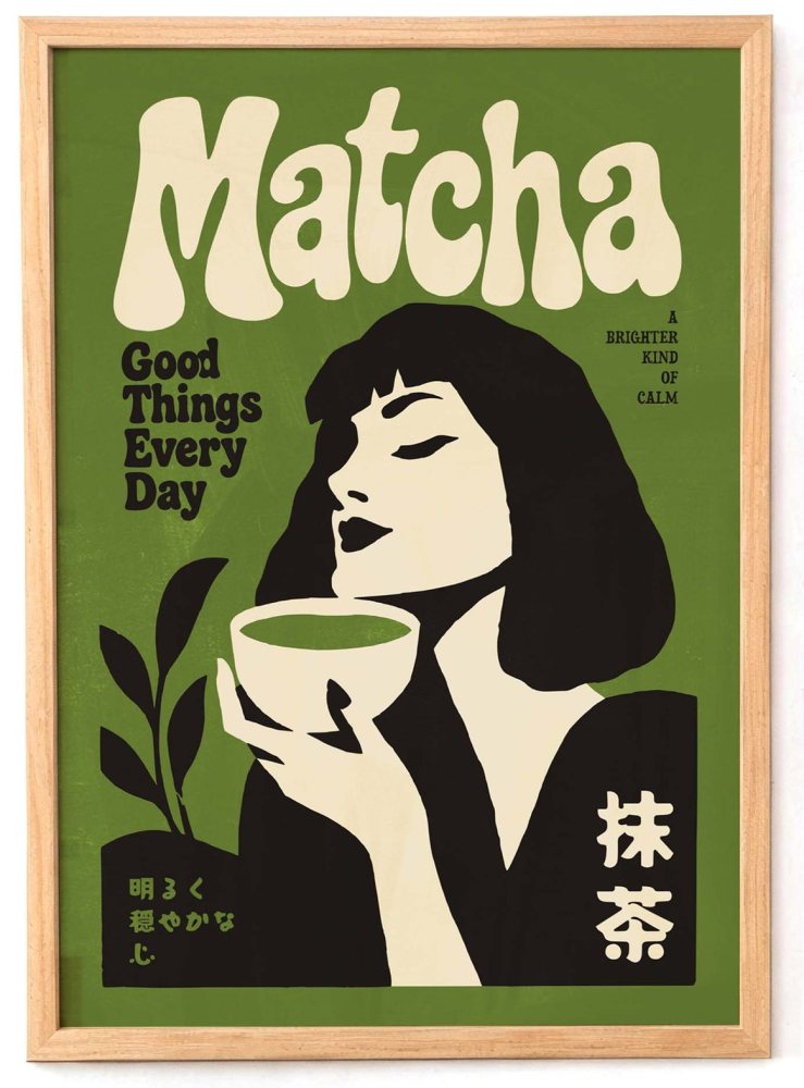 Matcha Tea Woman Wall Art
