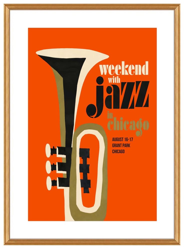 Jazz Weekend Chicago Trumpet Print
