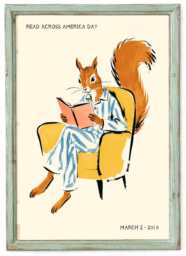 Read Across America Squirrel Print