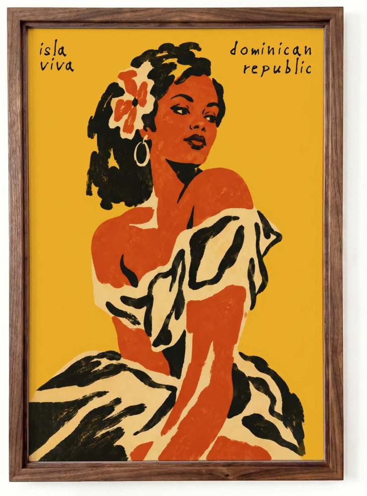 Dominican Republic Vintage Travel Poster Print