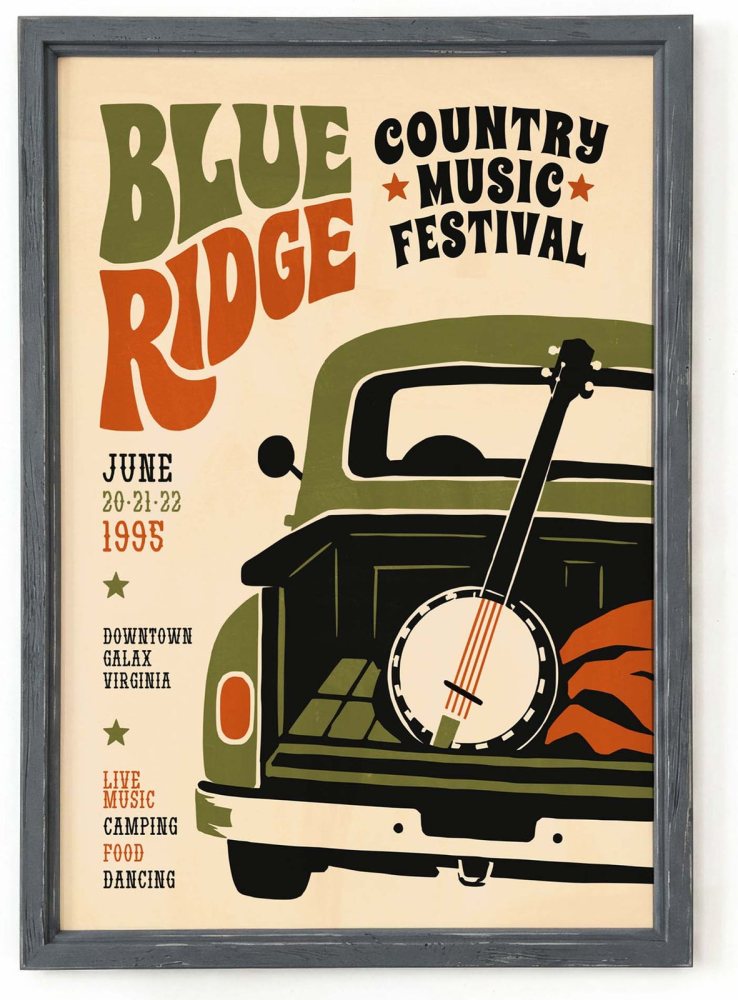 Blue Ridge Country Music Festival Poster Print