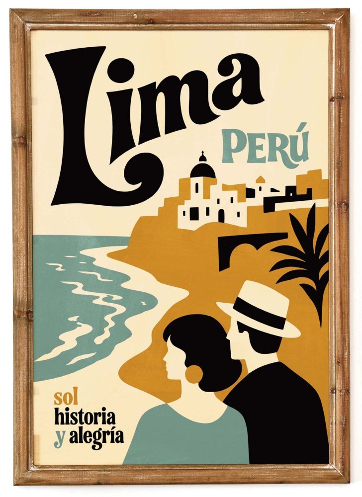 Lima Peru Vintage Travel Poster Print