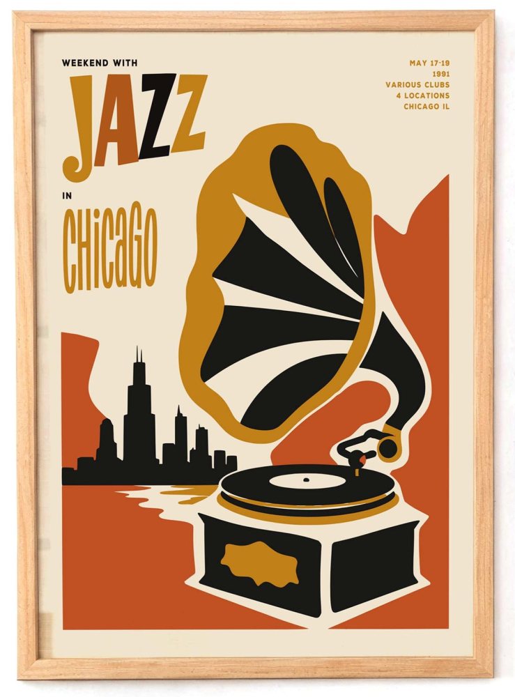 Chicago Jazz Record Wall Art