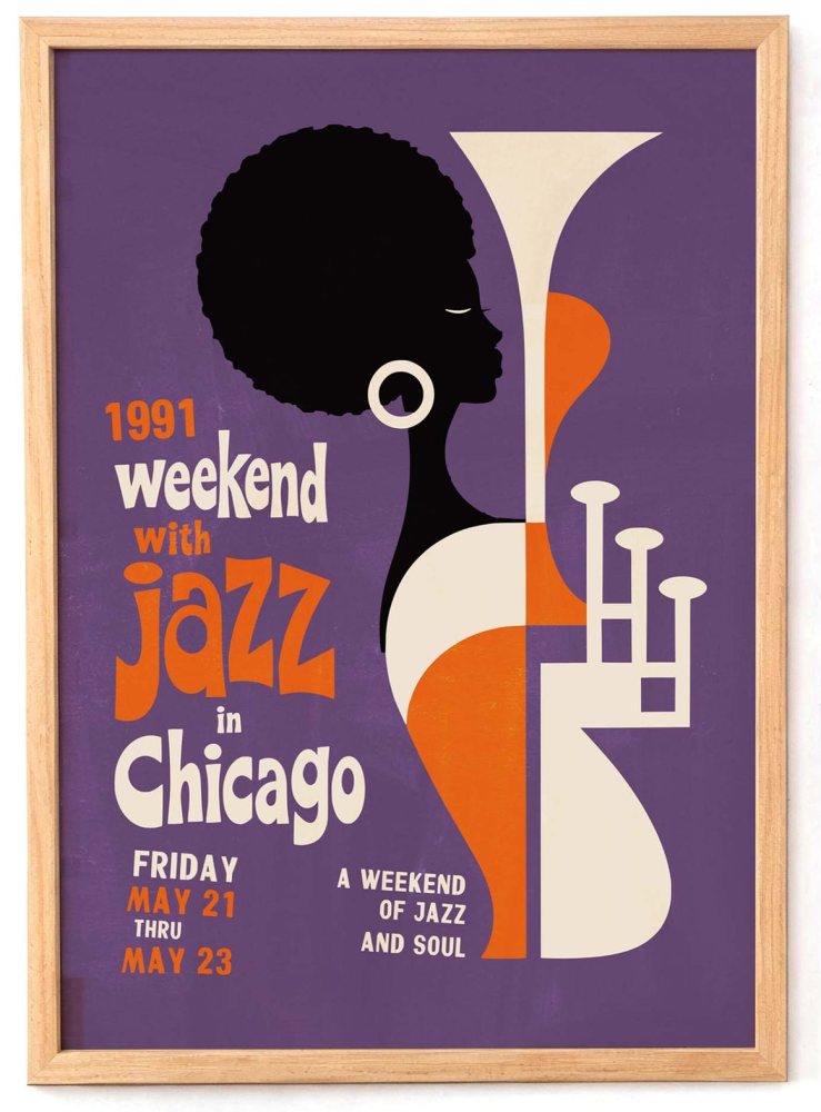 Chicago Jazz Trumpeter Poster