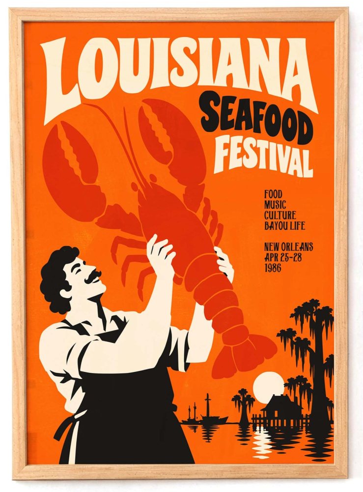 Louisiana Seafood Festival Lobster Print