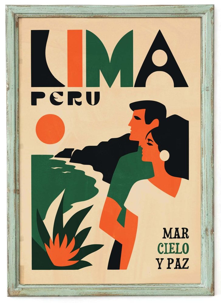 Lima Peru Travel Poster