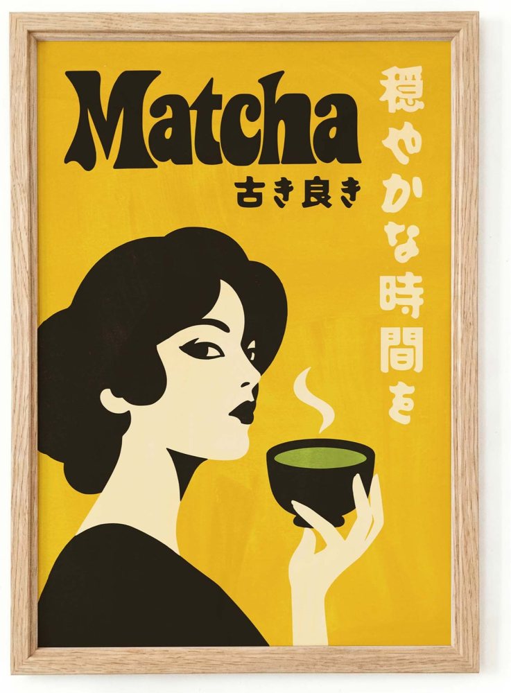 Matcha Tea Woman Wall Art