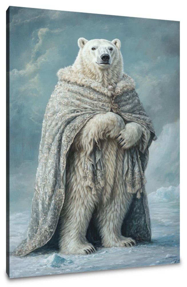 Polar Bear Elegance Canvas