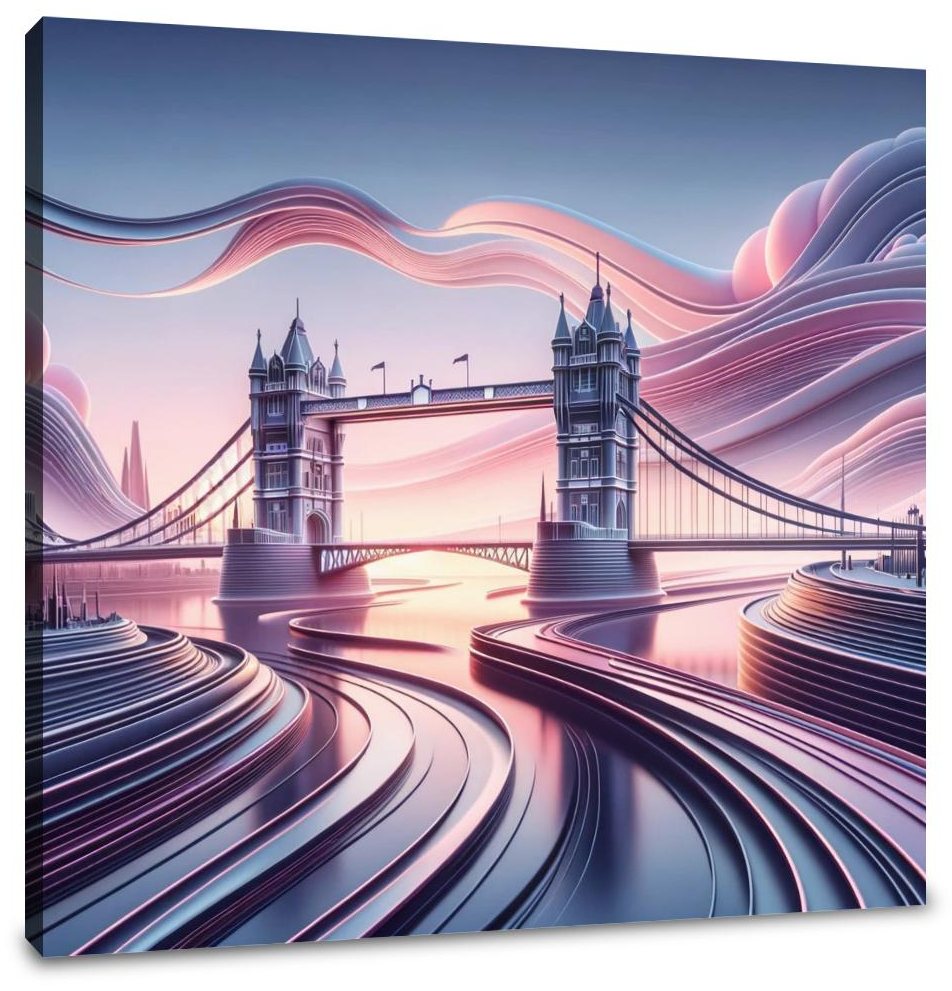Futuristic Tower Bridge Canvas