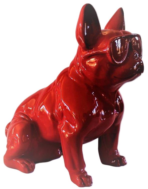 Franse Bull Dog Rood met bril