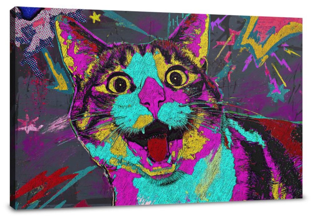 Surprised Cat Energy Canvas