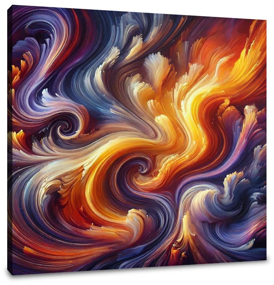 Fluid Motion Swirls Canvas