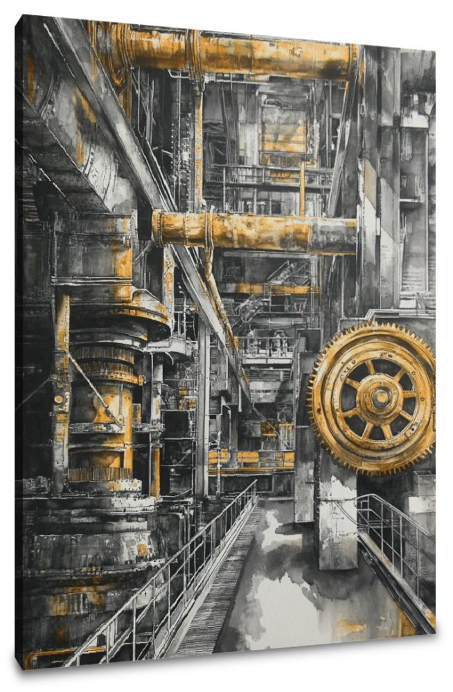 Golden Industry Canvas