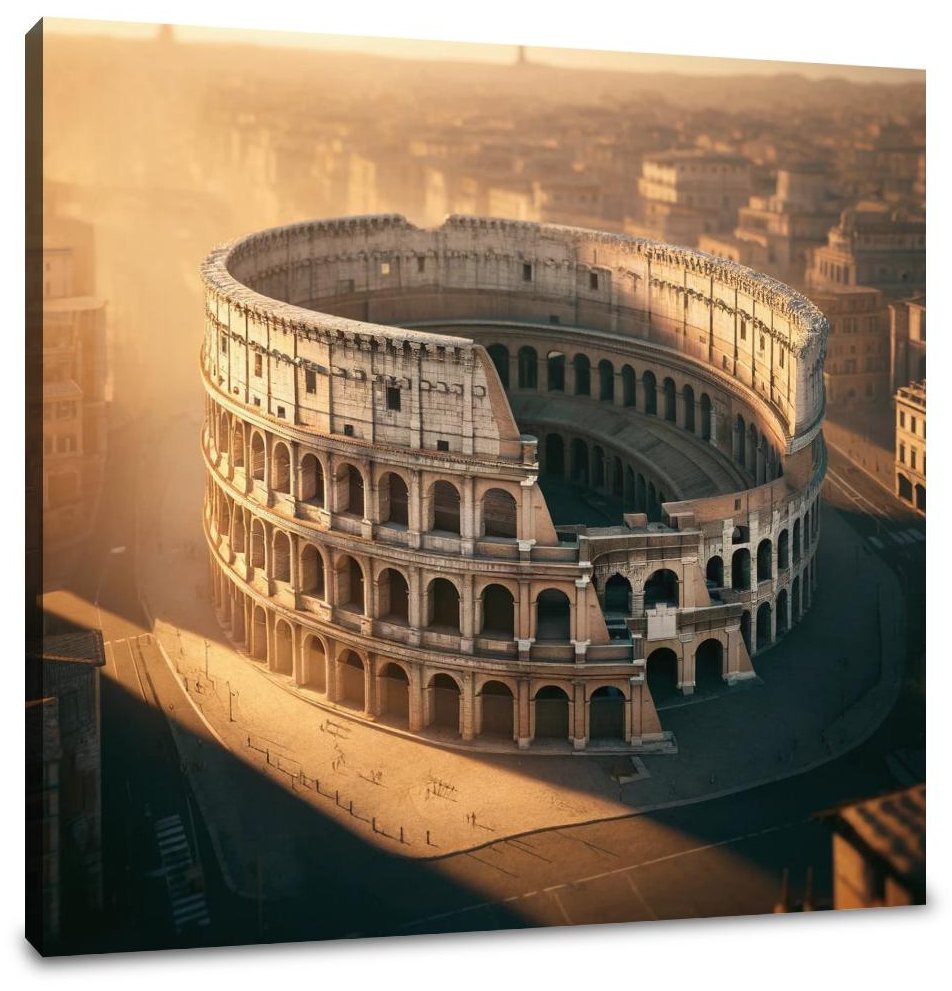 Golden Colosseum Canvas