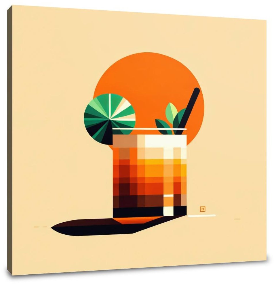 Mai Tai Minimalist Art Canvas