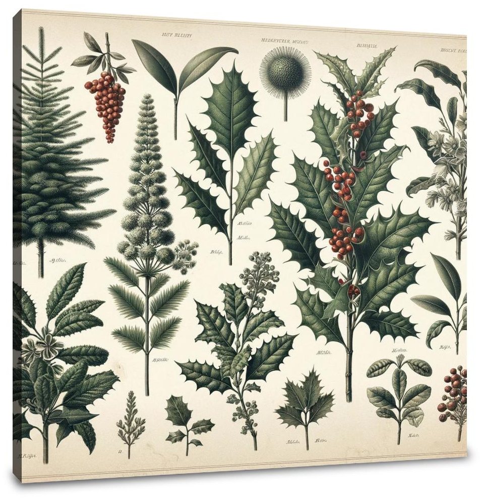 Winter Flora Archive Canvas