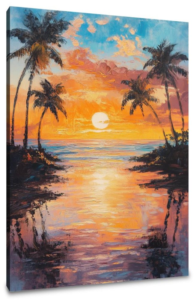 Golden Hour Beach Canvas