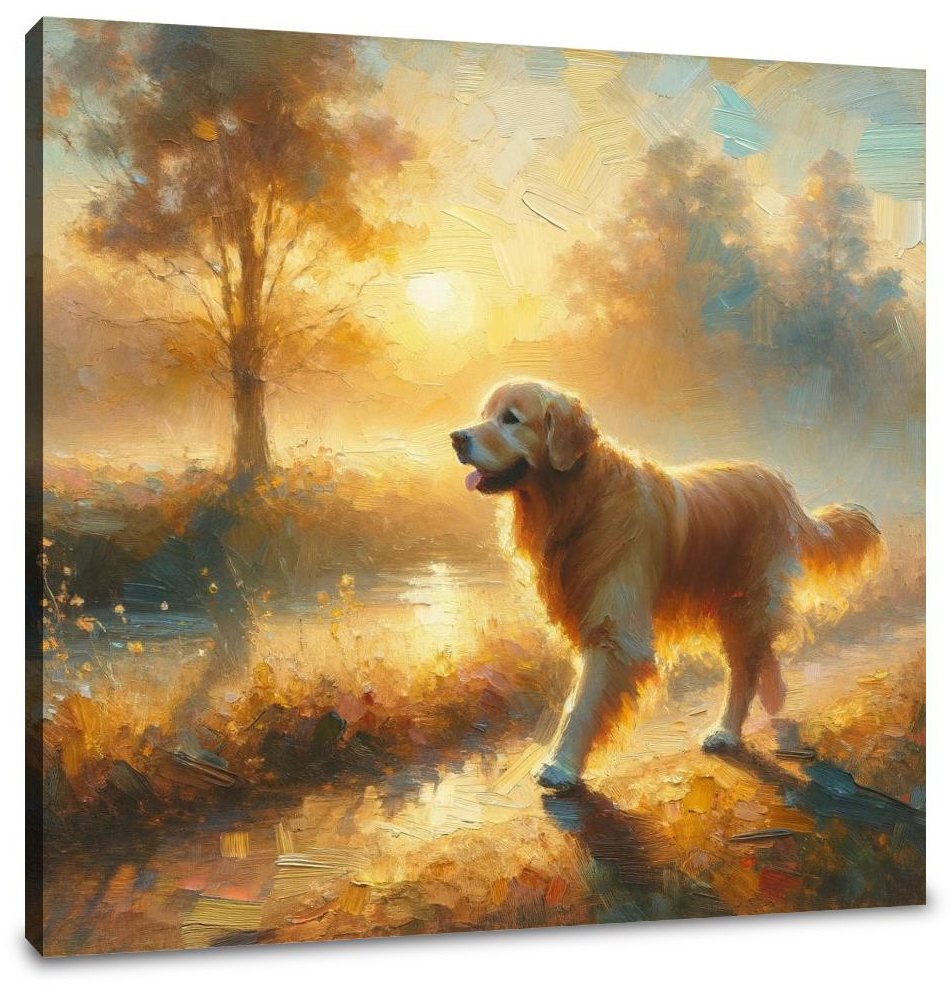 Golden Sunrise Stroll Canvas