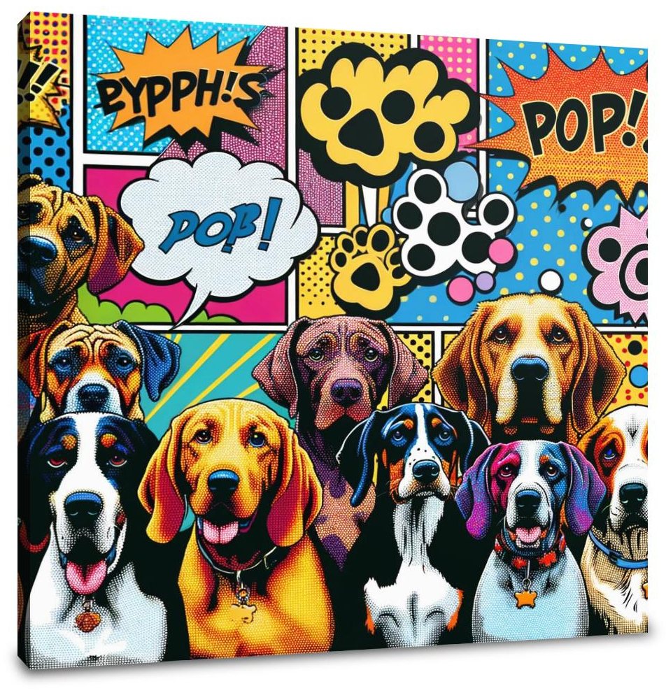 Pop Paws Parade Canvas