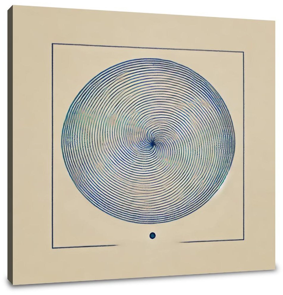 Tranquil Blue Spiral Canvas