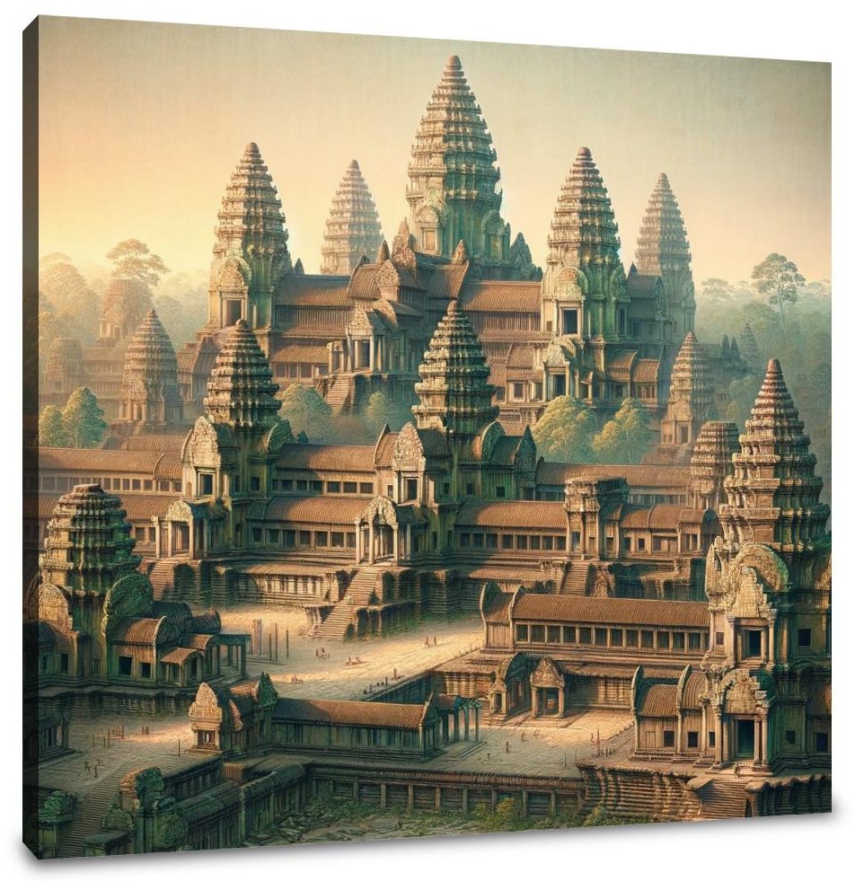 Angkor Wat Tranquility Canvas