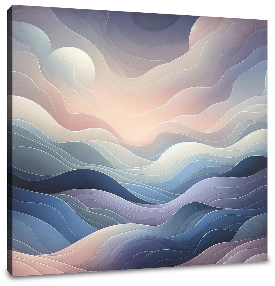 Evening Calm Abstract Canvas