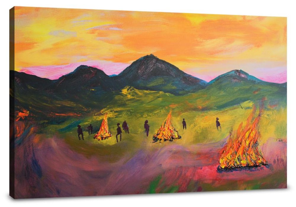 Bealtaine Bonfires Canvas