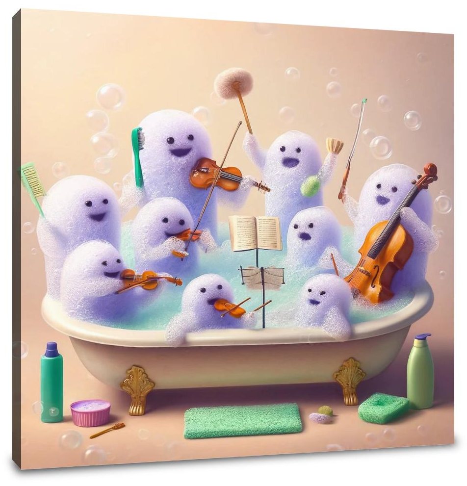 Bubble Bath Symphony Canvas