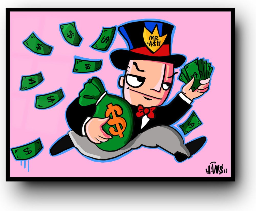 Running wit the bag. Mr. CASH
