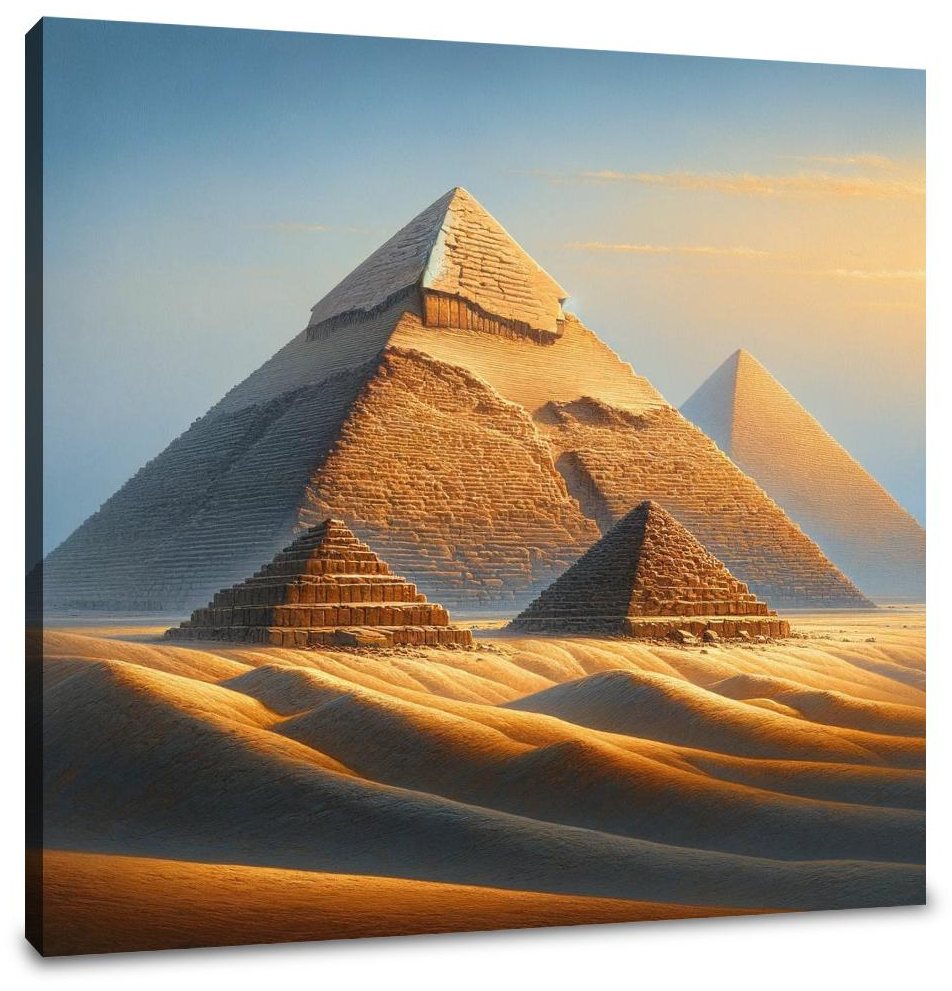 Golden Pyramids Canvas