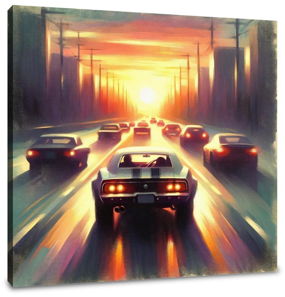 Sunset Bumper Racer Canvas