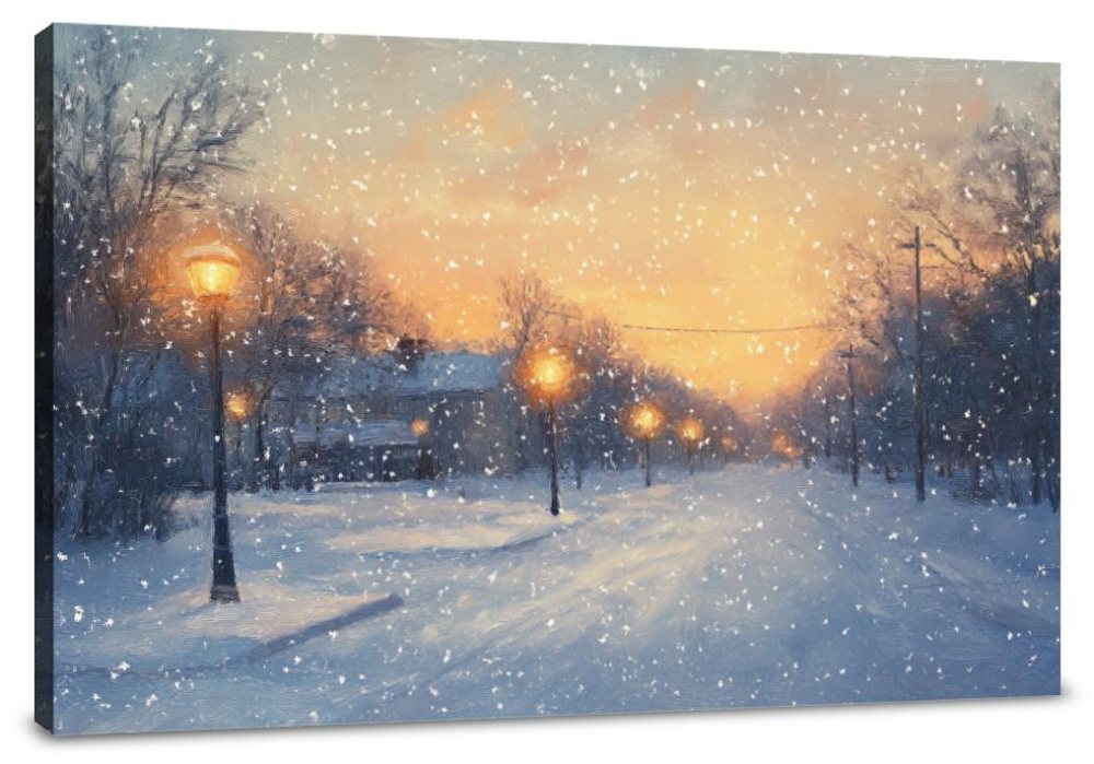 First Snow on Silent Canvas
