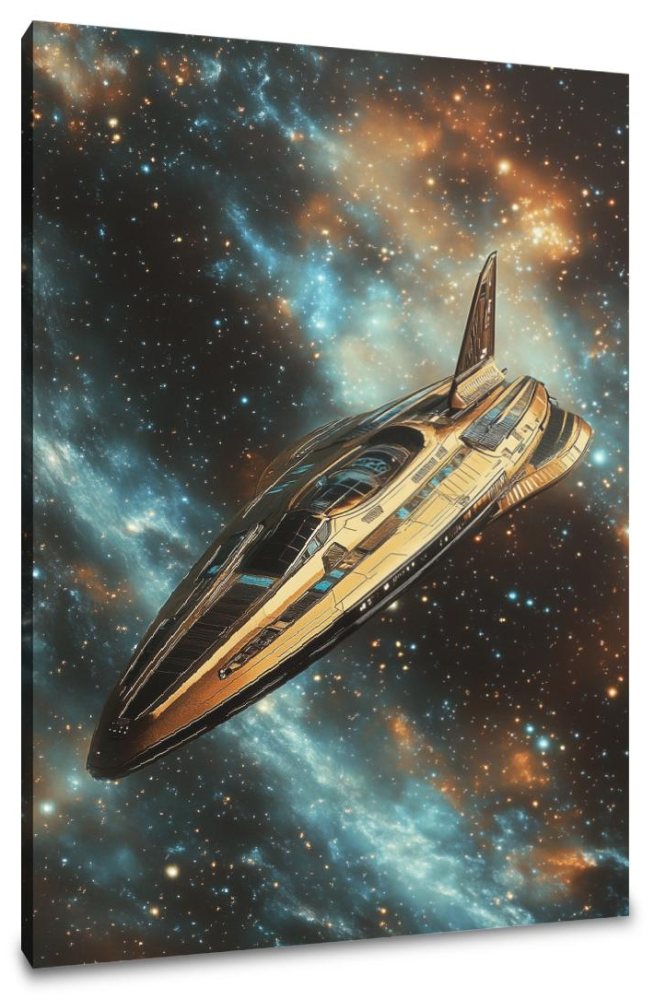 Retro Spaceship Canvas