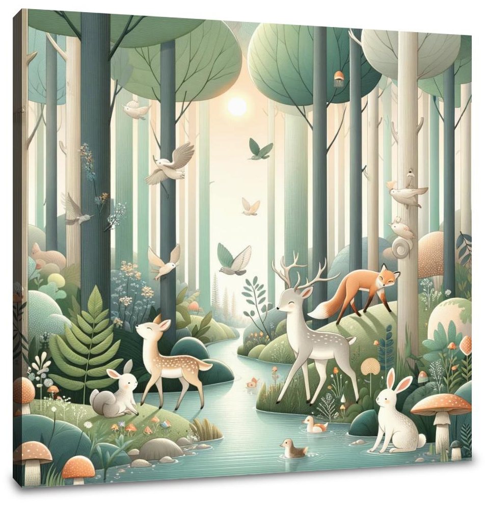 Whimsical Forest Canvas
