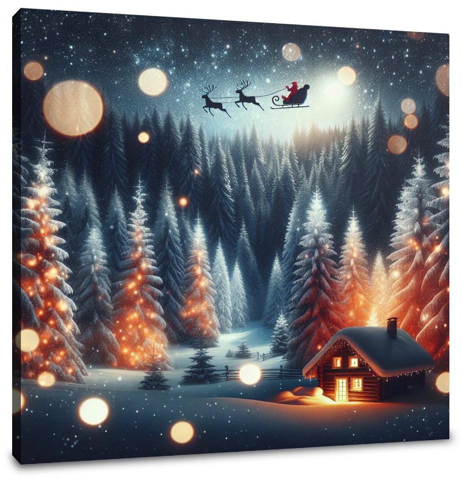 Moonlit Winter Wonderland Canvas