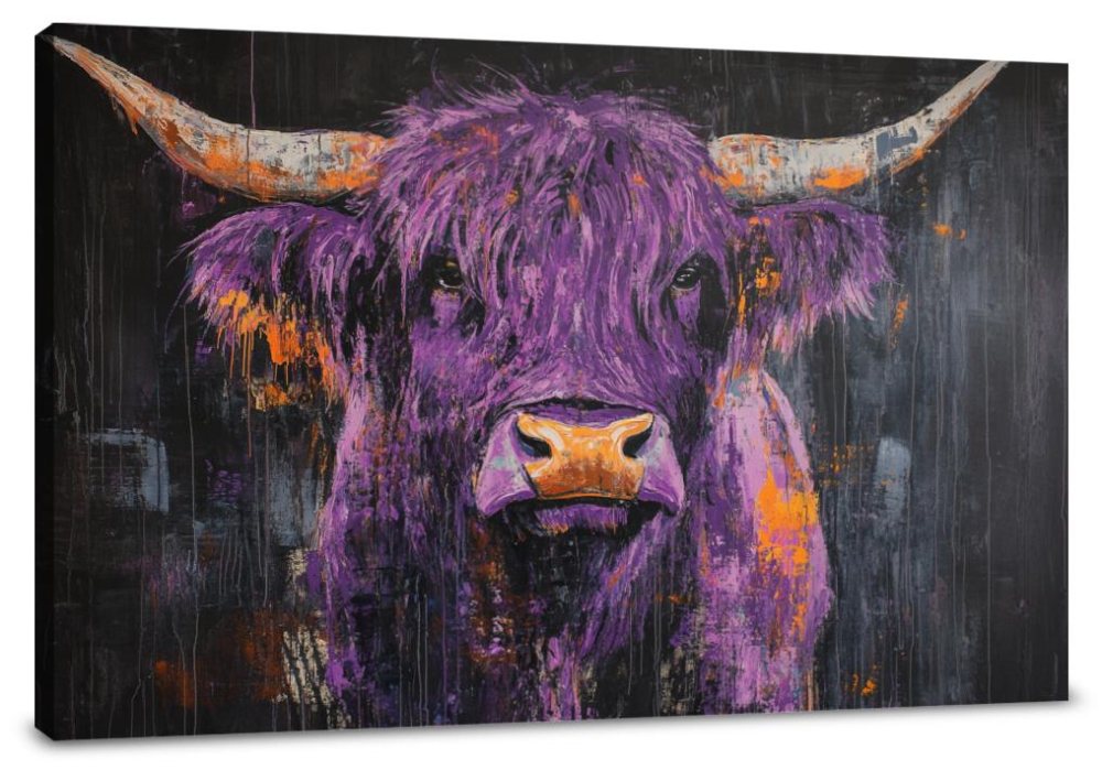 Highland Cow Majesty Canvas
