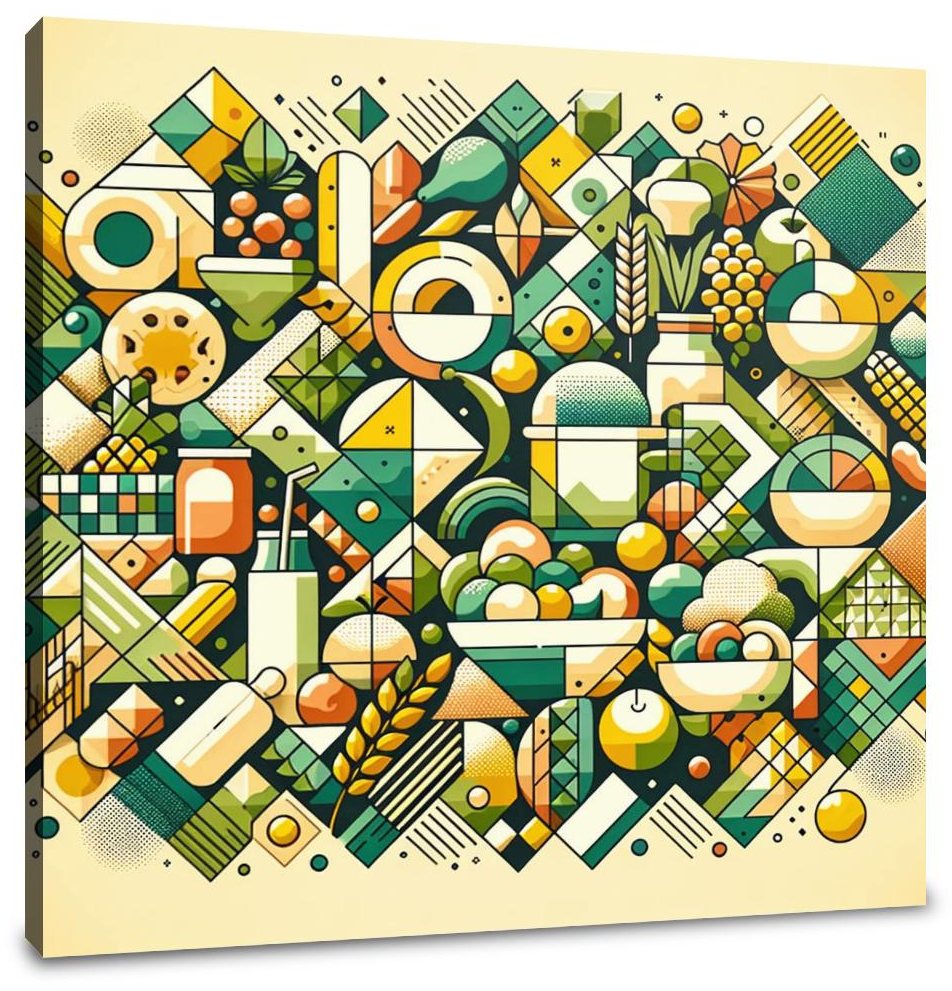 Culinary Mosaic Canvas