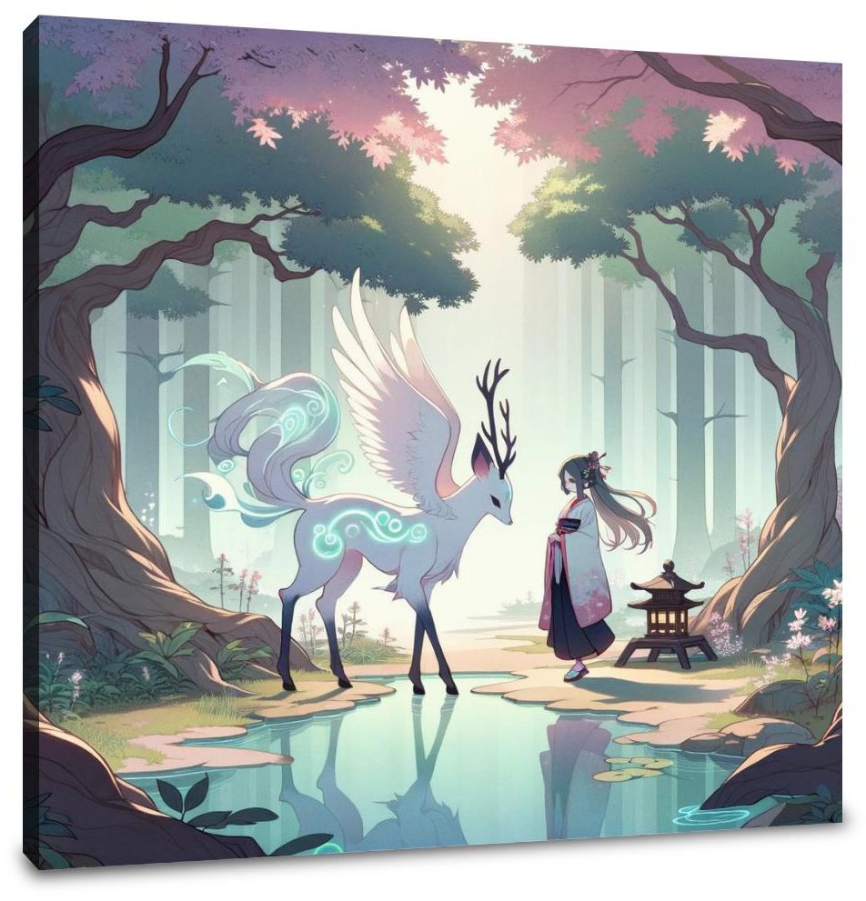 Enchanted Forest Encounter Canvas