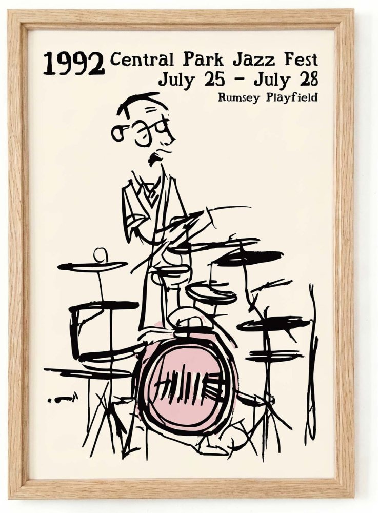 Central Park Jazz Drummer Print