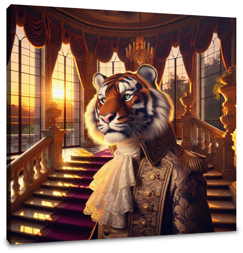 Regal Tiger Sunset Majesty Canvas