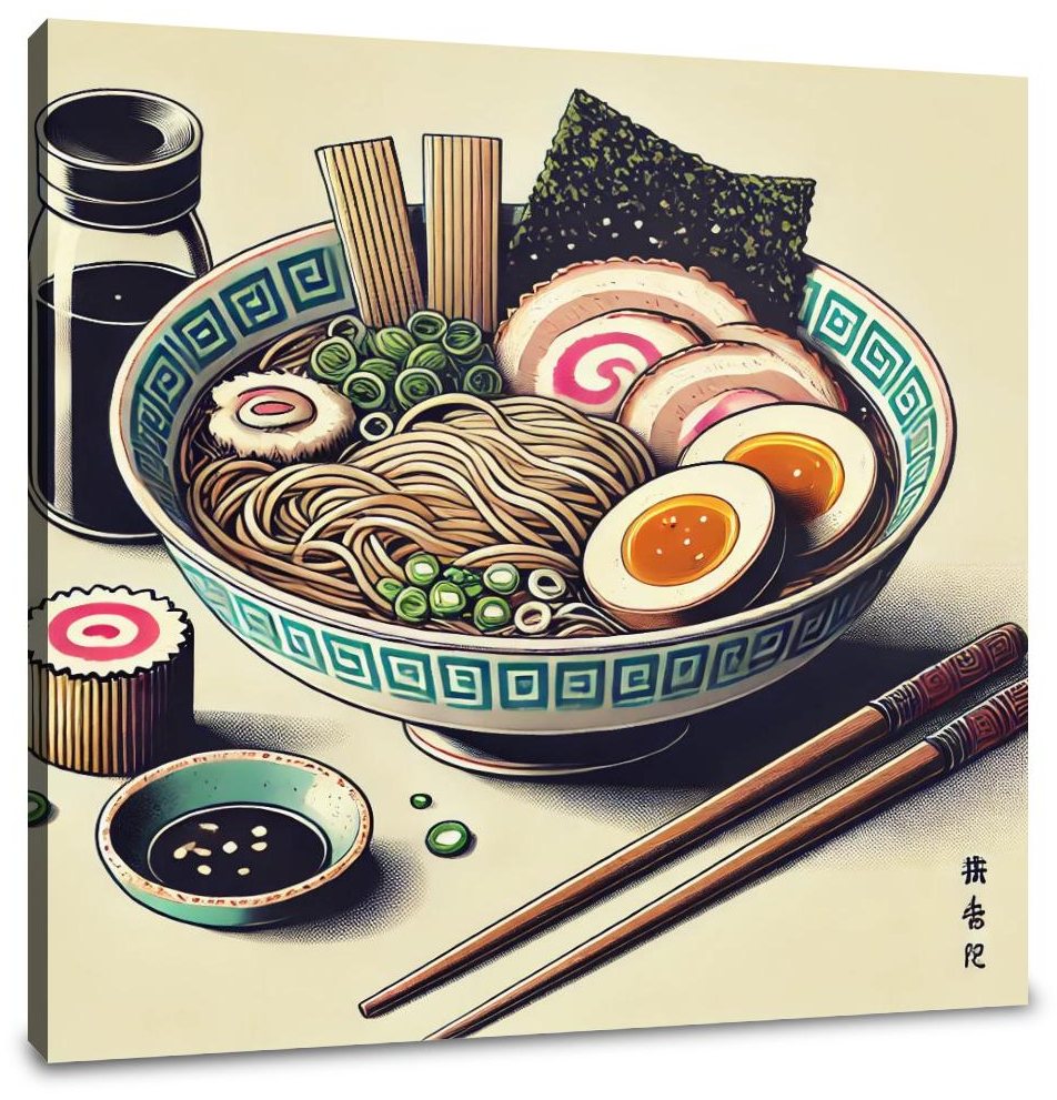 Japanese Ramen Delight Canvas