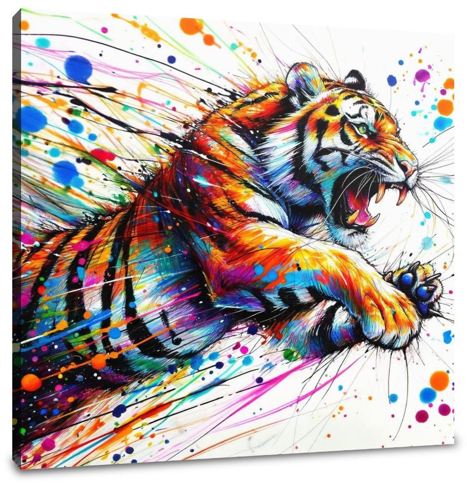 Dynamic Tiger Leap Canvas