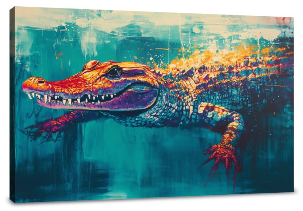 Crocodile Jungle Canvas