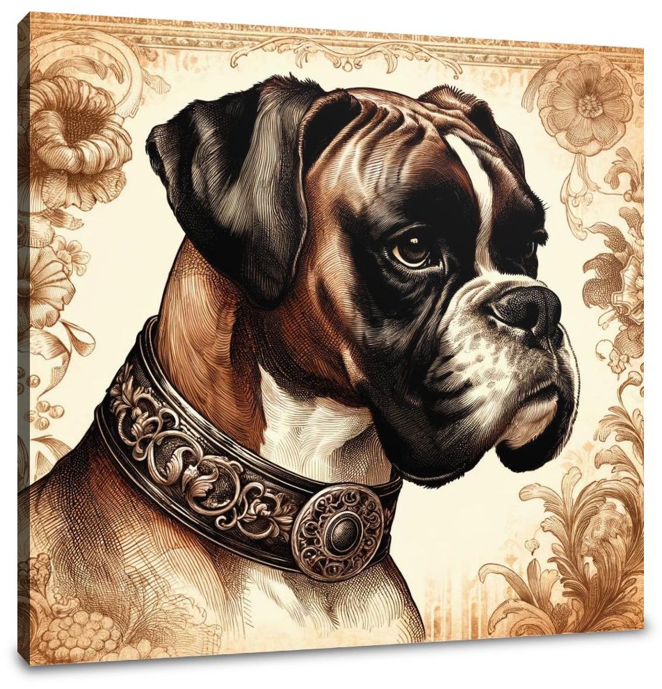 Nostalgic Charm Vintage Boxer Canvas