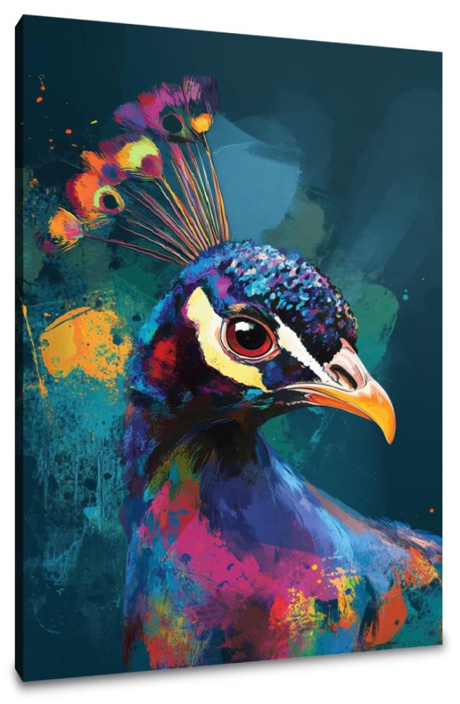 Peacock Radiance Canvas