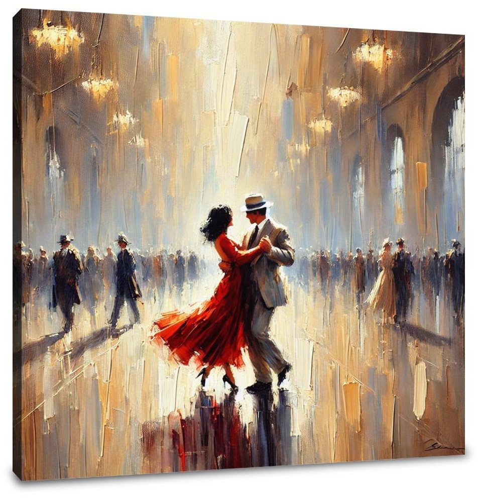 Golden Dance Impressionist Canvas