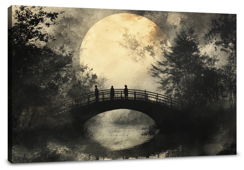 Moonlit Bridge Canvas