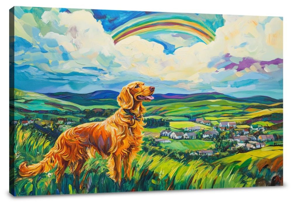 Golden Retriever's Paradise Canvas
